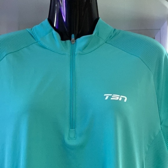QUARTER-ZIP mock neck polo shirt turquoise FIFA world cup quatar 2022 - Picture 13 of 15